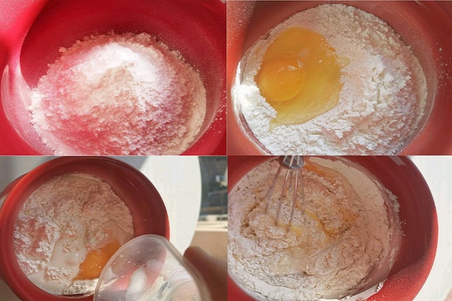 cách pha bột bánh trứng gà non